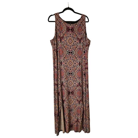 CHICO'S Tile-Print Maxi Dress Maxi Dress - Size 3 (Fits 16/18) - Picture 2 of 10